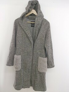 ◇ w closet ダブルクローゼット 裏起毛 長袖 スウェット コート サイズF グレー レディース E