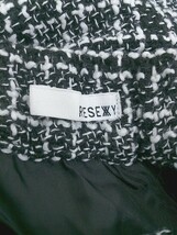 ◇ RESEXXY リゼクシー ツイード ロング ヘム スカート サイズF ブラック ホワイト レディース E_画像3