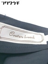 ◇ Couture brooch クチュールブローチ 刺繍 フレンチスリーブ 膝丈 ワンピース サイズ38 ネイビー レディース_画像4