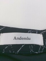 ◇ Andemiu アンデミュウ 総柄 ロング プリーツ スカート サイズS ブラック ホワイト レディース P_画像4