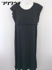 * NATURAL BEAUTY BASIC Natural Beauty Basic short sleeves long One-piece size M black lady's 