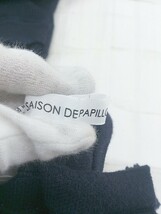 ◇ SAISON DE PAPILLON カシュール ニット プリーツ 長袖 膝下丈 ワンピース サイズ S ネイビー レディース P_画像4