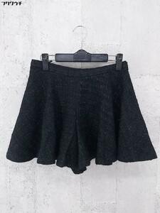 * UNTITLED Untitled tweed series lame short pants culotte size 2 black lady's 