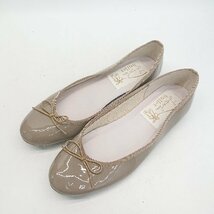 ◇ Launa lea １ballet カジュアル シンプル リボン フラット バレエシューズ サイズ24.5 モカ レディース E_画像1