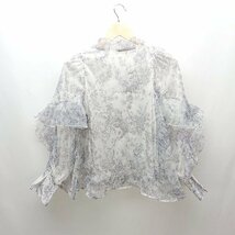 ◇ 《 GRL グレイル まとめ売り2点セット Mサイズ 花柄 フリル ガーリー 上品 薄手 ブラウス レディース 》 E_画像3