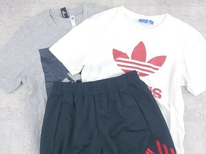 ◇ adidas アディダス まとめ売り3点セット Mのみ 半袖 Tシャツ カットソー ハーフ ショート パンツ メンズ