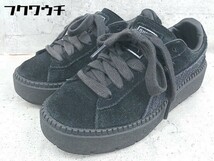 ◇ PUMA プーマ SUEDE PLATFORM TRACE 367814-01 スニーカー シューズ 22cm ブラック レディース_画像1