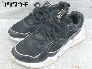 ◇ PUMA プーマ NOVA 2 SUEDE WNS 370959-01 スニーカー シューズ 22？ ブラック レディース