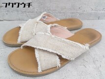 ◇ TOMS トムス フラット ペタンコ サンダル サイズ23.5 ベージュ レディース_画像1