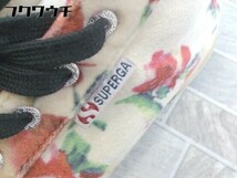 ◇ ◎ SUPERGA スペルガ 花柄 ハイカット スニーカー シューズ サイズEU38 UK5 ホワイト系 レッド系 レディース_画像4