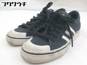 ◇ adidas アディダス NIZZA CQ2332 スニーカー シューズ 24.5cm ブラック レディース