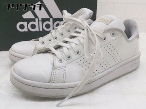 ◇ ◎ adidas アディダス ADVANCOURT LEA HOUNDSTOOTH W FY3973 スニーカー シューズ サイズ24.0cm ホワイト レディース