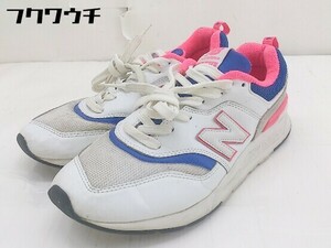 ◇ NEW BALANCE ニューバランス D CM997HAJ スニーカー シューズ サイズ24.5cm ホワイト ブルー系 ピンク系 レディース