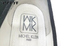 ◇ MK MICHEL KLEIN スクエアトゥ ヒール スリッポン シューズ サイズ22 1/2 ブラック レディース_画像5