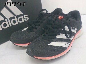 ◇ ◎ adidas adizeroJapan5 DVE90 EE4301 スニーカー シューズ サイズ24.5cm ブラック ホワイト オレンジ系 レディース