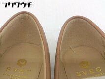 ◇ ◎ SVEC シュベック Uチップ ローファー シューズ サイズ36 ブラウン ホワイト レディース_画像5