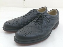 ◇ ECCO エコー Tour Hybrid Wingtip ゴルフ シューズ サイズ45 ブラック メンズ_画像1