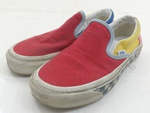 ◇ VANS ヴァンズ Style98 スリッポン シューズ サイズ23.5cm レッド系 マルチ レディース_画像1