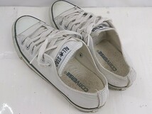 ◇ CONVERSE LEA ALL STAR OX レザー オールスター OX 1B905 スニーカー シューズ サイズ24.5ｃｍ ホワイト レディース P_画像3