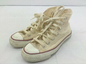 ◇ CONVERSE M9162 ALL STAR HI オールスターハイ スニーカー シューズ サイズ22.5ｃｍ アイボリー レディース P