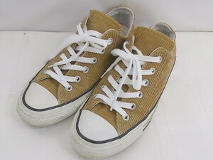 ◇ converse ALL STAR 100 CORDUROY 1SC026 スニーカー シューズ サイズ24.5cm ベージュ系 ホワイト レディース P