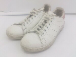 ◇ adidas アディダス STAN SMITH J GX0554 スニーカー シューズ サイズ 24.5cm ホワイト ピンク ベージュ レディース E