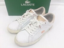 ◇ ◎ LACOSTE ラコステ スニーカー シューズ サイズ UK3.5 EUR36 USA5.5 ホワイト ピンク レディース E_画像1