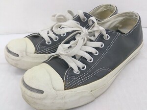 ◇ CONVERSE LEA JACK PURCELL 1B985 ローカットスニーカー サイズ23.5ｃｍ ブラック レディース