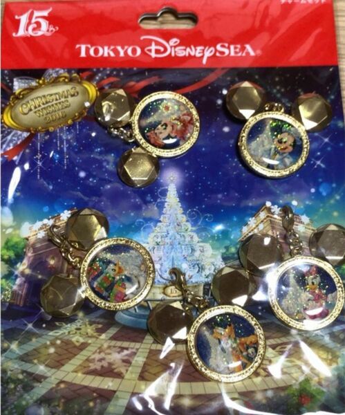 東京ディズニーシー　15周年　クリスマス　チャームセット　ミッキーマウス　ミニー