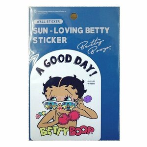 ベティーちゃん　Betty Boopベティーブープ ステッカー　ST-SLBT04 W80xH106mm　ベティちゃんアメ雑　アメリカン雑貨