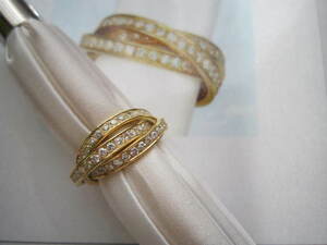 クローゼット整理再開！特注ダイアモンド2.00cts K18YG 3バングル ETERNITY RING 鑑別付き・新品仕上げ済み