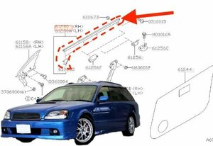 《 在庫僅か スバル 純正 》 BE / BH 型 レガシィ 用 ドアモール アウト側 1台ドア4枚分 セット ( 別名 ウェザーストリップ 水切りゴム )