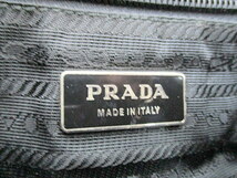 1円★ PRADA プラダ リュック ナイロン レザー バッグ リュックサック バックパック 黒 ブラック VELA NERO 中古_画像8