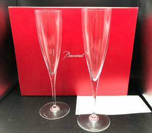 蘇さ(KuY1058)　洋食器　Baccarat　バカラ　シャンパングラス　ペアグラス　クリスタルガラス　箱付き　おまとめ　中古品　100サイズ