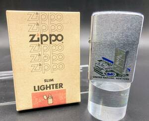 蘇や(SY1025)　ライター　ジッポ　ZIPPO　ニューヨーク　箱付き　着火未確認　ジャンク品　コンパクトサイズ