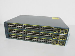 ☆【1H1213-9】 Cisco シスコ イーサネット インテリジェント WS-C2960G-48TC 3台セット ジャンク