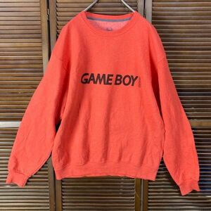 AAWV 1スタ オレンジ スウェット ゲームボーイ GAME BOY レトロ 長袖 90s 00s ビンテージ アメリカ 古着 ベール 卸 仕入れ