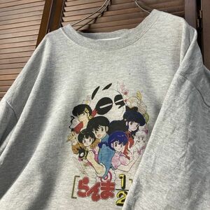 ABBT 1スタ グレー キャラ スウェット らんま 1/2 昭和 アニメ レトロ 長袖 90s 00s ビンテージ 古着 卸 仕入れ