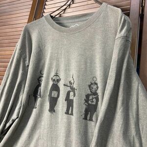 ABWM 1スタ グレージュ アニメ 長袖 Tシャツ テレタビーズ 悪魔 子供番組 90s 00s ビンテージ 古着 ベール 卸 仕入れ