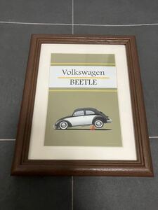  horse place peace beautiful frame Volkswagen Beetle inspection ) garage study .. house Vintage 