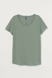 新品 未使用 未開封 H&M カットオフ Tシャツ Sサイズ ダスキーグリーン 緑 ZARA