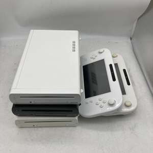 【ジャンク】WiiU本体3台セット＋ゲームパッド2個セット＋（ＨＤＭＩ・本体AC・パッドAC・各種スタンド）×1個　1円スタート　まとめ売り