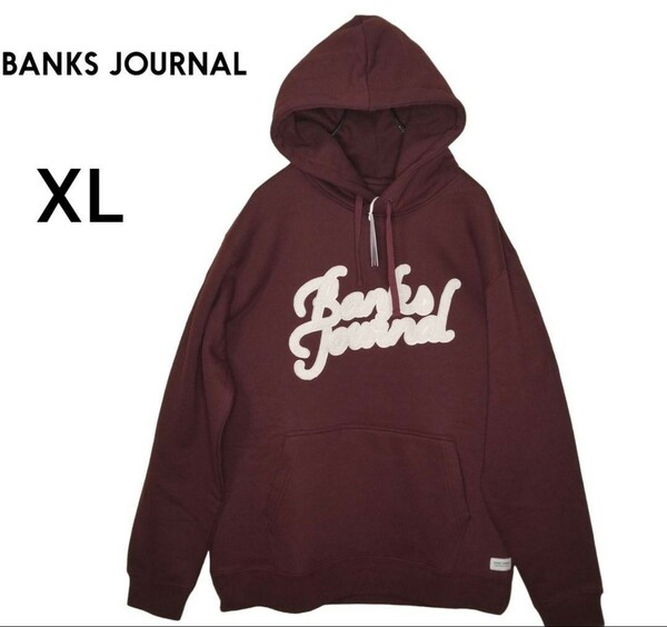 新品未使用　BANKS JOURNAL (バンクス) 裏起毛フードパーカー　XL HOODIE スウェット