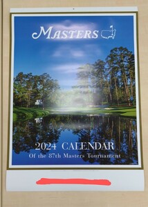 送料込【新品】2024年 壁掛けカレンダー マスターズ ゴルフ 87回マスターズゴルフトーナメント 72×50cm(壁掛けサイズ)＆パノラマポスター