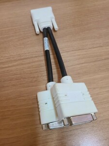 DVI スプリッタケーブル　DVD-I　ケーブル DVI コネクタ　DMS 59 分岐ケーブル　ビデオカード二股コネクタ