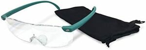  emerald green 1.6 times both hand . possible to use glasses magnifier body + storage pouch set 