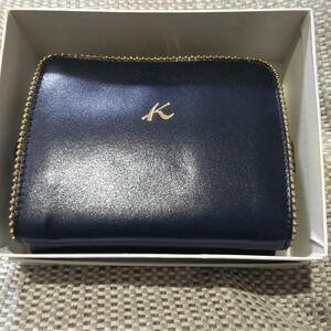 キタムラ Kitamura 2つ折り財布 レザー 紺 ガマ口財布　未使用品