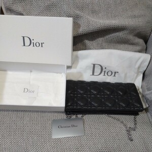 Christian Dior☆ Dior クリスチャン ディオール カナージュ パテントレザー チェーンショルダーバッグ 黒 ブラック 箱 保存袋付 現状品