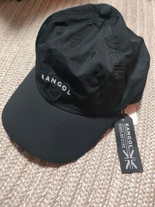 新品 定価5390 KANGOL カンゴール ナイロン ビンテージ ベースボールキャップ 帽子 ブラック 黒 キャップ フリーサイズ 