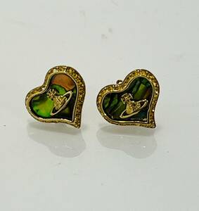 AH9670 Vivienne Westwood ヴィヴィアンウエストウッド ピアス ゴールドカラー 金色 アクセサリー レディース ハート型 両耳